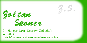 zoltan sponer business card